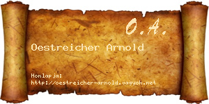 Oestreicher Arnold névjegykártya